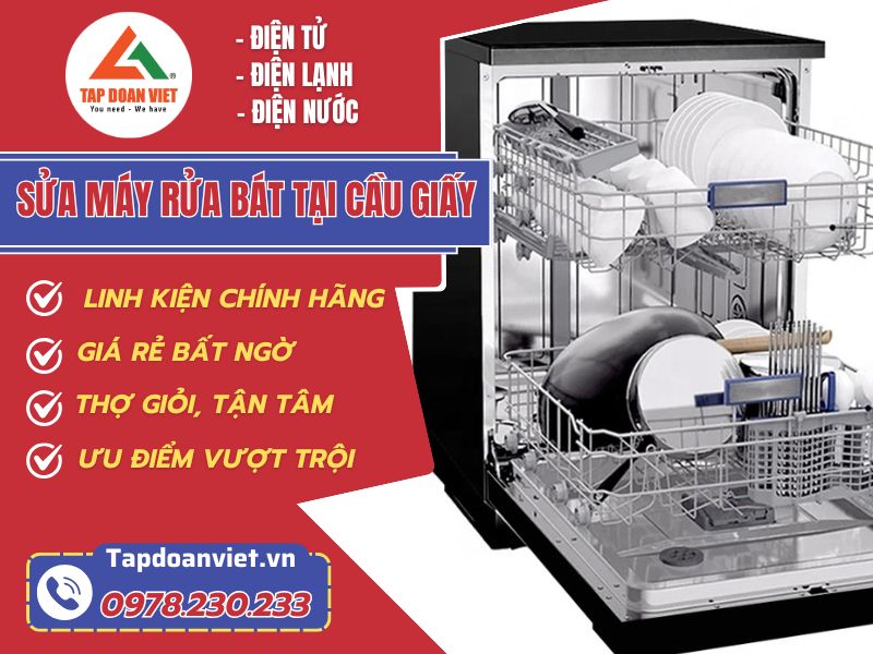 Sửa máy rửa bát tại Cầu Giấy, sửa chữa nhanh chóng-đảm bảo chất lượng - Tập Đoàn Việt sua may rua bat tai cau giay tapdoanviet