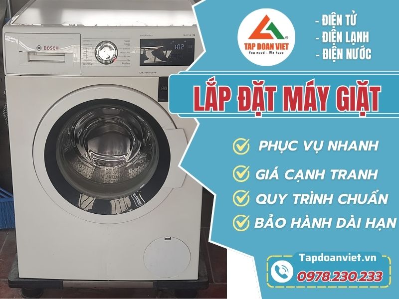 Lắp đặt máy giặt tại Hà Nội giá rẻ nhất - Tập Đoàn Việt lap dat may giat avarta