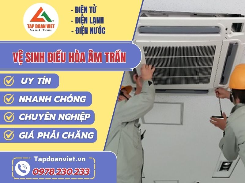 Dịch vụ vệ sinh điều hòa âm trần tại Hà Nội Uy Tín - Tập Đoàn Việt ve sinh dieu hoa am tran avata