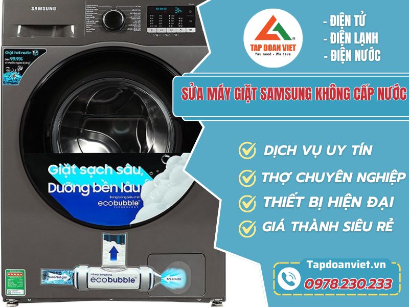 Sửa máy giặt Samsung không cấp nước tại nhà - Tập Đoàn Việt Sua May Giat Samsung Khong Cap Nuoc Tapdoanviet