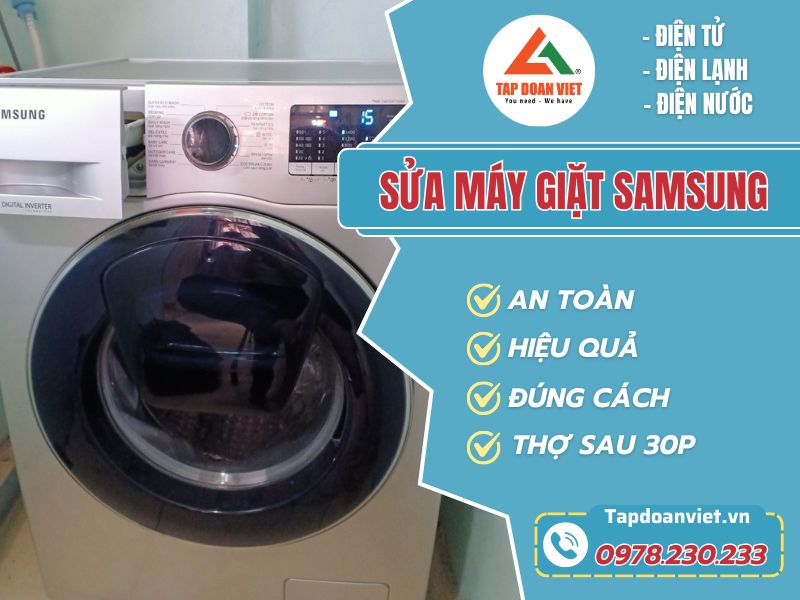 Sửa máy giặt Samsung tại nhà uy tín, thợ cẩn thận - Tập Đoàn Việt Sua May Giat Samsung Tapdoanviet