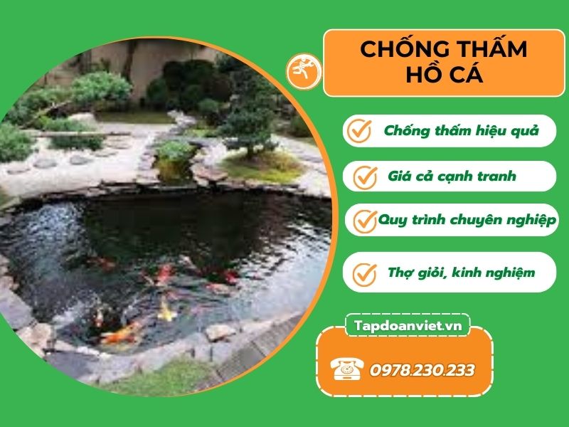 Chống thấm hồ cá chuyên nghiệp, giá rẻ bất ngờ - Tập Đoàn Việt Chong Tham Ho Ca Tapdoanviet