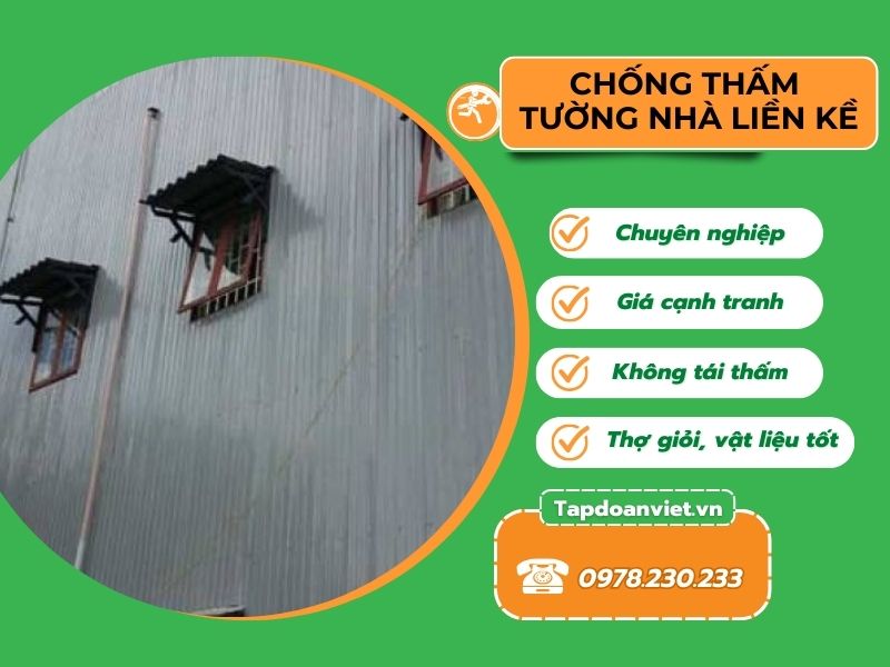 Dịch vụ chống thấm tường nhà liền kề trọn gói, giá rẻ - Tập Đoàn Việt Chong Tham Tuong Nha Lien Ke Tapdoanviet