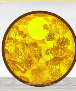 Tranh Trúc Chỉ Hoa Sen TTC143 - Vẻ đẹp thơ mộng, an yên - Tập Đoàn Việt tranh truc chi Hoa Sen TTC136 1