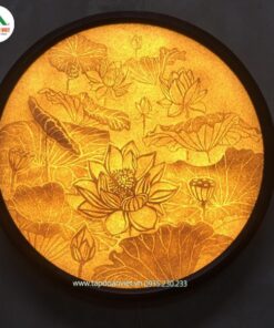 Tranh Trúc Chỉ Hoa Sen TTC143 - Vẻ đẹp thơ mộng, an yên - Tập Đoàn Việt tranh truc chi hoa sen ttc128 2