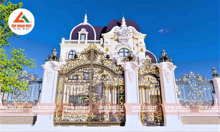 Cổng biệt thự thời thượng, ấn tượng - Tập Đoàn Việt Cổng biệt thự thời thượng, ấn tượng
