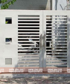 Cổng biệt thự đơn giản, tinh tế - Tập Đoàn Việt cong biet thu don gian 2 1