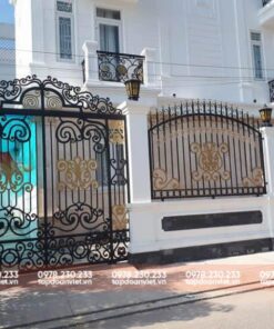 Cổng biệt thự nhà vườn đẹp kiểu dáng mới lạ - Tập Đoàn Việt cong biet thu nha vuon dep 1