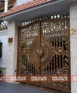 Cổng biệt thự nhà vườn đẹp kiểu dáng mới lạ - Tập Đoàn Việt cong biet thu nha vuon dep 3