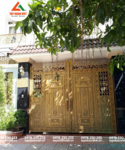 Cổng biệt thự nhà vườn đẹp kiểu dáng mới lạ - Tập Đoàn Việt cong biet thu nha vuon dep 4