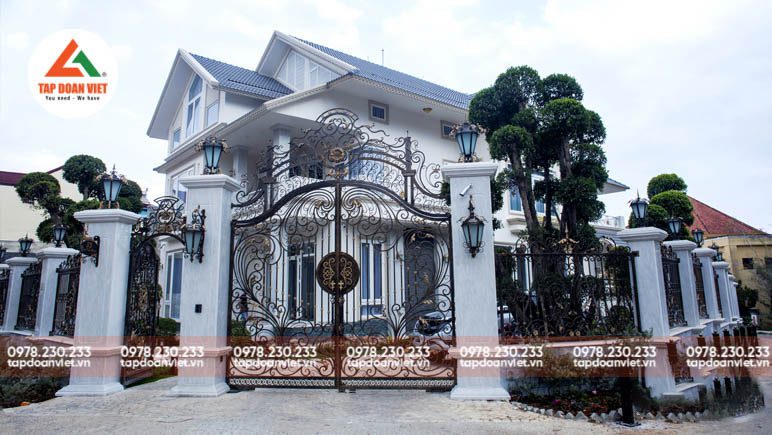 Cổng biệt thự nhà vườn đẹp kiểu dáng mới lạ - Tập Đoàn Việt Cổng biệt thự nhà vườn đẹp kiểu dáng mới lạ