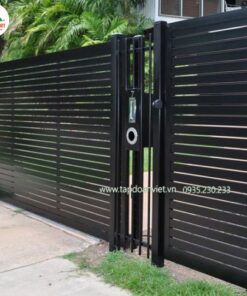 Cổng lùa sắt hộp cuốn hút, độc đáo - Tập Đoàn Việt cong lua sat hop 4