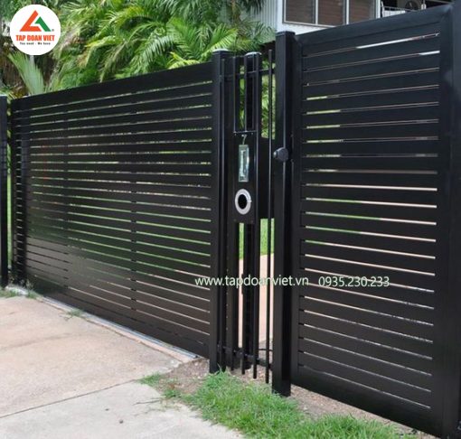 Cổng lùa sắt hộp cuốn hút, độc đáo - Tập Đoàn Việt Cổng lùa sắt hộp cuốn hút, độc đáo - Ảnh 4