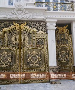 Cổng nhôm đúc biệt thự đẳng cấp, nguy nga - Tập Đoàn Việt cong nhom duc biet thu 3