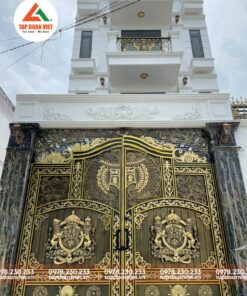 Cổng sắt 2 cánh biệt thự đơn giản, trang nhã - Tập Đoàn Việt cong sat 2 canh biet thu 6 1