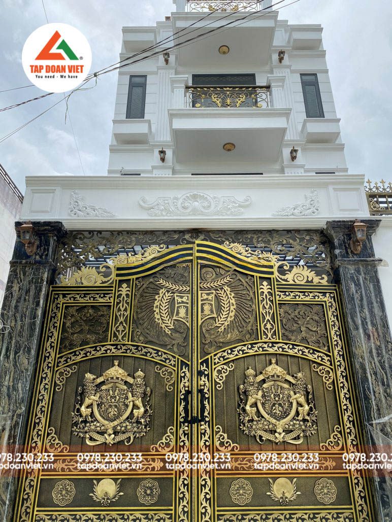 Cổng sắt 2 cánh biệt thự đơn giản, trang nhã - Tập Đoàn Việt Cổng sắt 2 cánh biệt thự đơn giản, trang nhã - Ảnh 4