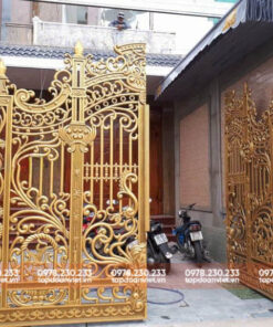 Cổng sắt 4 cánh hiện đại, tiện lợi - Tập Đoàn Việt cong sat 4 canh 6