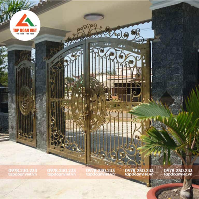 Cổng sắt biệt thự đơn giản, sang trọng - Tập Đoàn Việt Cổng sắt biệt thự đơn giản, sang trọng - Ảnh 2