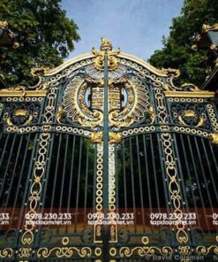 Cổng sắt biệt thự đơn giản, sang trọng - Tập Đoàn Việt cong sat biet thu 2