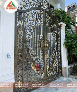 Cổng Sắt Biệt Thự 2 Cánh Mới Lạ, Độc Đáo - Tập Đoàn Việt cong sat biet thu 2 canh 4