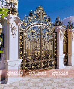 Cổng sắt biệt thự đơn giản, sang trọng - Tập Đoàn Việt cong sat biet thu 5