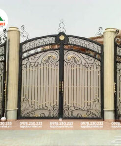 Cổng sắt biệt thự đẹp tinh tế, cao cấp - Tập Đoàn Việt cong sat biet thu dep 3