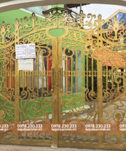 Cổng sắt CNC 2 cánh đẹp, quyền quý - Tập Đoàn Việt cong sat cnc 2 canh dep 2