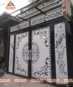 Cổng sắt CNC 4 cánh đẹp, tinh tế - Tập Đoàn Việt cong sat cnc 4 canh dep 3