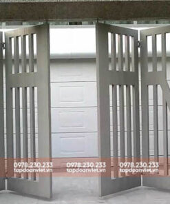 Cổng sắt lùa 4 cánh hiện đại, độc đáo - Tập Đoàn Việt cong sat lua 4 canh