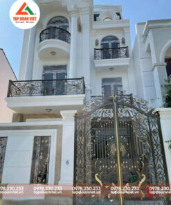 Cửa cổng 2 cánh đẹp, nổi bật - Tập Đoàn Việt cua cong 2 canh dep 4