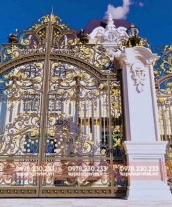 Cửa cổng sắt 2 cánh đẳng cấp, thời thượng - Tập Đoàn Việt cua cong sat 2 canh 3