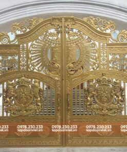 Cửa cổng sắt 2 cánh đẳng cấp, thời thượng