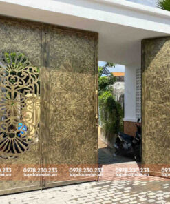 Cửa cổng sắt 4 cánh đẹp, tao nhã - Tập Đoàn Việt cua cong sat 4 canh dep 6