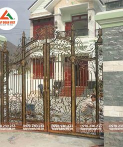 Cửa cổng sắt 4 cánh hiện đại - Tập Đoàn Việt cua cong sat 4 canh hien dai 1