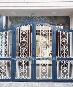 Cửa cổng sắt 4 cánh hiện đại - Tập Đoàn Việt cua cong sat 4 canh hien dai 3