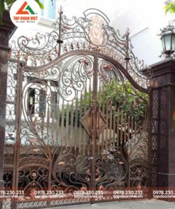 Cửa cổng sắt biệt thự đẹp hiện đại, ấn tượng - Tập Đoàn Việt cua cong sat biet thu 5