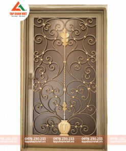 Cửa cổng sắt hộp 1 cánh đẹp, mới lạ - Tập Đoàn Việt cua cong sat hop 1 canh 3