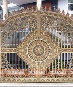 Cửa cổng sắt hộp kiểu dáng mới lạ, trang nhã - Tập Đoàn Việt cua cong sat hop 5
