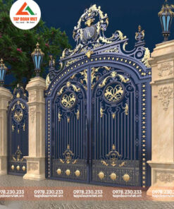 Cửa cổng sắt hộp kiểu dáng mới lạ, trang nhã