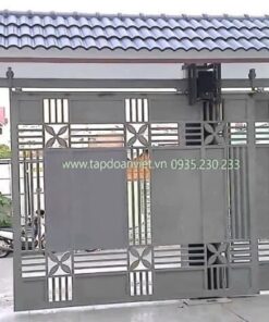 Cửa cổng sắt lùa đẹp, tiện lợi - Tập Đoàn Việt cua cong sat lua dep 2
