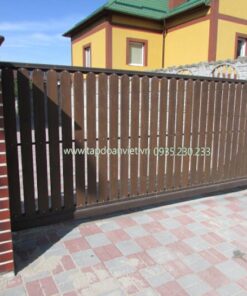 Cửa cổng sắt lùa đẹp, tiện lợi - Tập Đoàn Việt cua cong sat lua dep