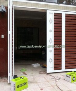 Cửa cổng sắt lùa đẹp, tiện lợi - Tập Đoàn Việt cua cong sat lua dep 3