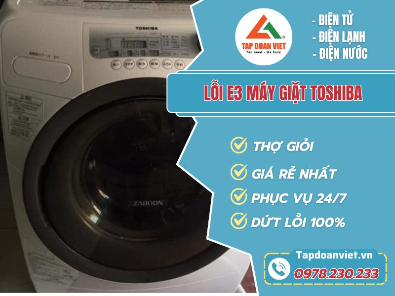 Sửa lỗi E3 máy giặt Toshiba tại nhà - Tập Đoàn Việt loi e3 may giat toshiba tapdoanviet 2