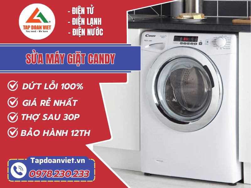 Dịch vụ sửa máy giặt Candy tại nhà uy tín, giá rẻ - Tập Đoàn Việt sua may giat candy tapdoanviet