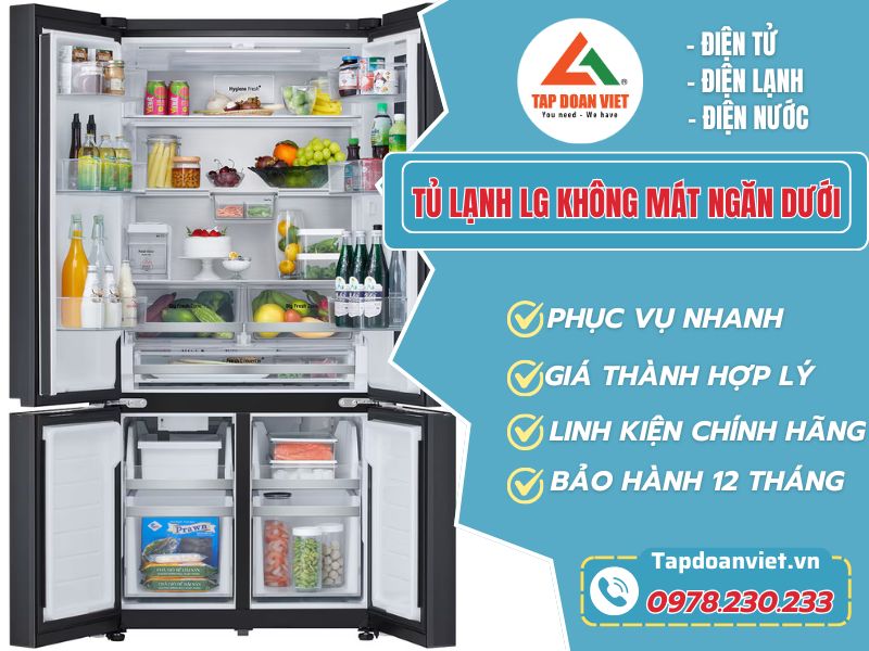 Sửa tủ lạnh LG không mát ngăn dưới tại nhà - Tập Đoàn Việt Tu Lanh Lg Khong Mat Ngan Duoi Tapdoanviet