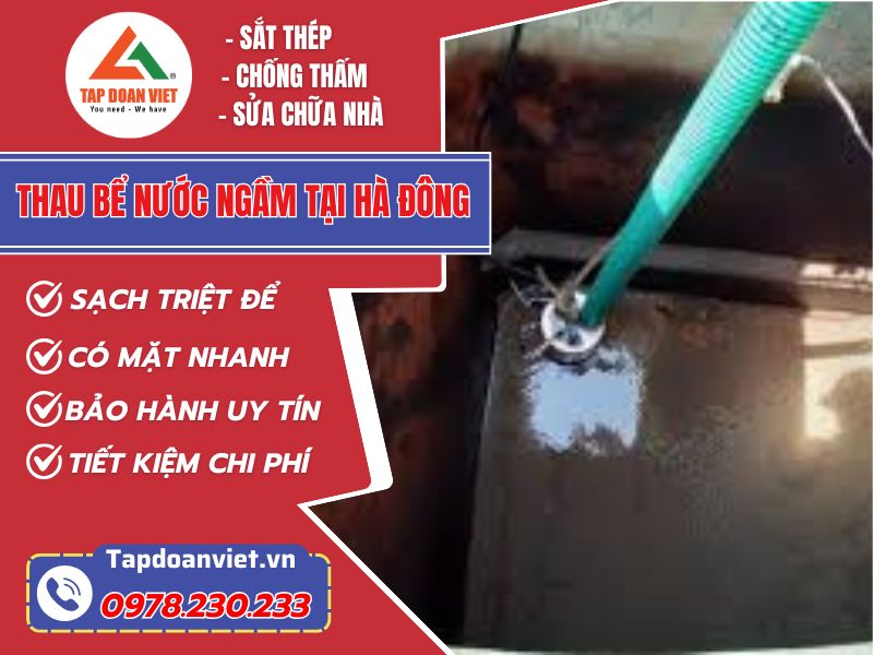 Thau bể nước ngầm tại Hà Đông giá rẻ, Sạch triệt để - Tập Đoàn Việt Thau Rua Be Nuoc Ngam Tai Ha Dong Tapdoanviet