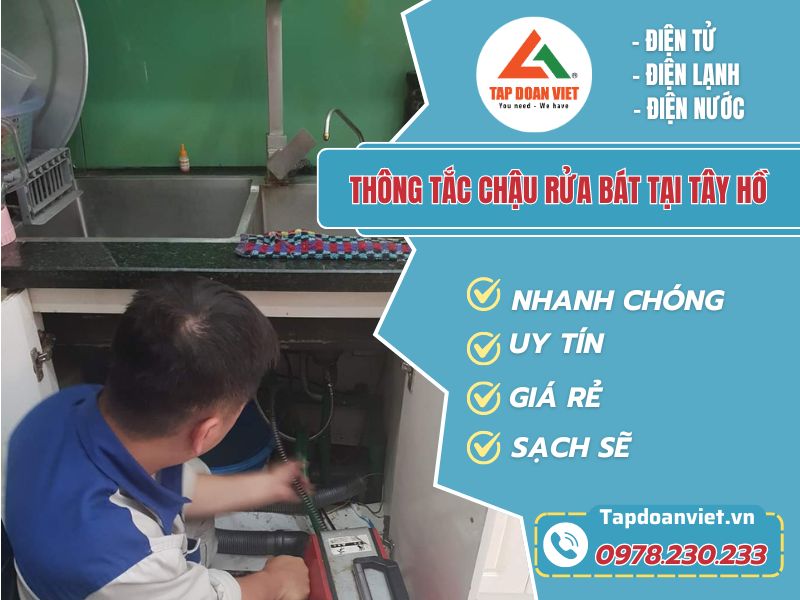 Dịch vụ thông tắc chậu rửa bát tại Tây Hồ triệt để, giá rẻ - Tập Đoàn Việt thong tac chau rua bat tai tay ho tapdoanviet avartar