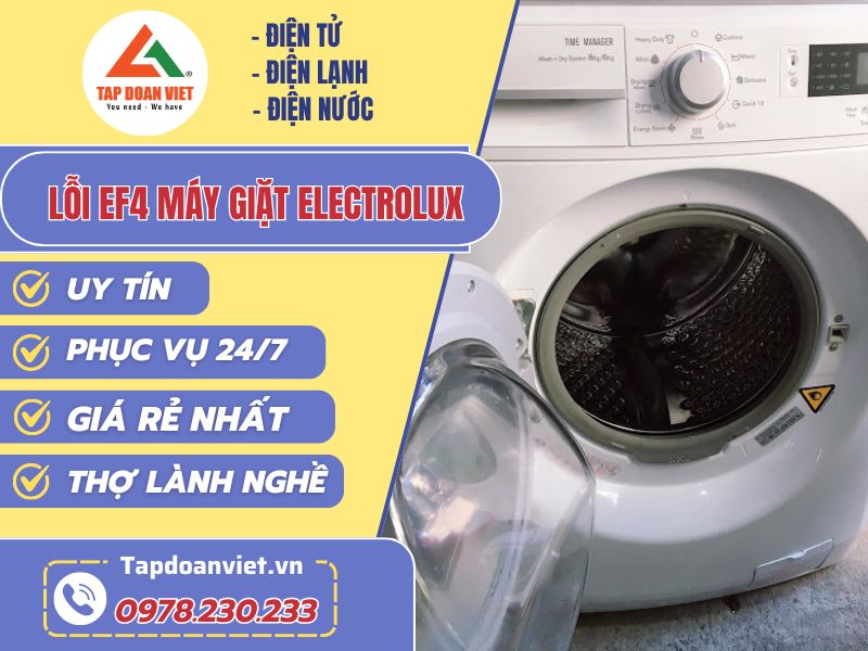 Sửa lỗi EF4 máy giặt Electrolux tại nhà - Tập Đoàn Việt loi ef4 may giat electrolux tapdoanviet