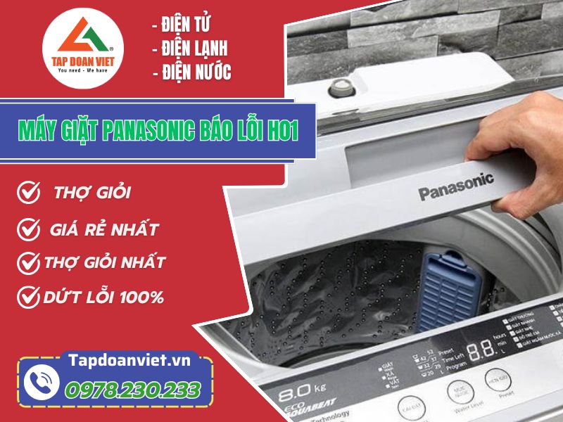 Dịch vụ Sửa máy giặt Panasonic báo lỗi H01 tại nhà - Tập Đoàn Việt may giat panasonic bao loi h01 tapdoanviet