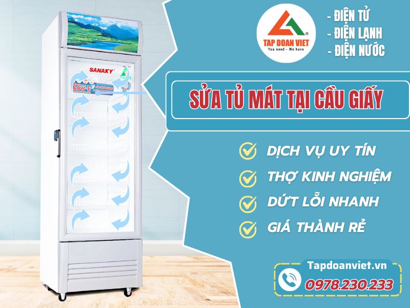 Dịch vụ sửa tủ mát tại Cầu Giấy uy tín, cam kết bảo hành - Tập Đoàn Việt sua tu mat tai cau giay tapdoanviet